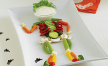 Healthy Halloween Veggie Skeleton